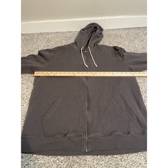 PACT XL 100% Organic Cotton Unisex, Mens, Dark Gray Zip-Up Hoodie - Picture 7 of 11